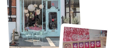 Knit With Me Yarn Shop with a Instagram follower counter showing over 40K followers