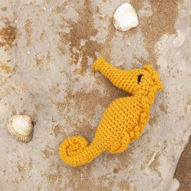 TOFT | Blanche the Seahorse | Mini Crochet Kit UK, , Crochet Blanche the Seahorse with TOFT's mini kit. Includes wool, hook & stuffing—an intermediate UK amigurumi gift from Edward’s Menagerie, Knit With Me