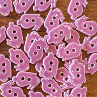 15mm Pink Rabbit Buttons (L8)__Knit With Me