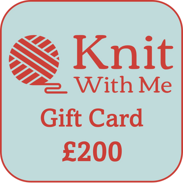 Knit With Me | Gift Card for Yarns, Notions & Classes, Denominations: £200.00, Treat a knitter or crocheter with a Knit With Me gift card! Redeemable online or in-store for yarns, notions, or workshops. Emailed immediately., Knit With Me