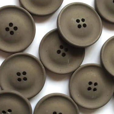 25mm Dusty brown smooth matt button (B3) - Knit With Me