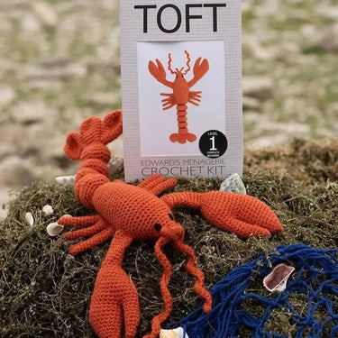 TOFT | Joanna the Lobster Kit | Beginner Amigurumi Crochet, , Crochet Joanna the Lobster with TOFT’s beginner-friendly kit. Includes UK-spun wool, hook & stuffing—perfect crafty gift or starter project., Knit With Me