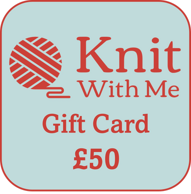 Knit With Me | Gift Card for Yarns, Notions & Classes, Denominations: £50.00, Treat a knitter or crocheter with a Knit With Me gift card! Redeemable online or in-store for yarns, notions, or workshops. Emailed immediately., Knit With Me