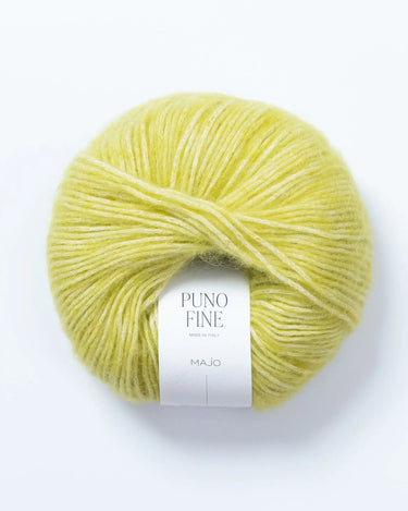 Puno Fine by Majo Garn | Luxurious Alpaca & Cotton Yarn, Colour: Lime 708, Shop Puno Fine by Majo Garn—a luxurious blend of baby alpaca, merino, and cotton. Lightweight, soft, ethical, and perfect for delicate knitting projects, Knit With Me