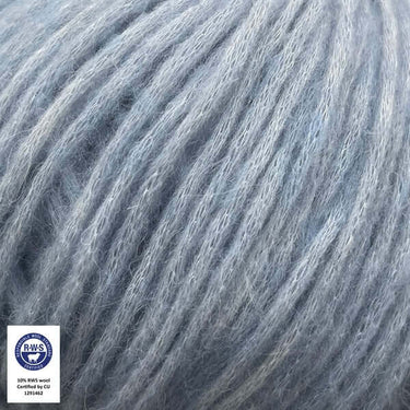 Camarose | Snefnug – Light, Soft Alpaca & Cotton Yarn, Color: 7755 LYS DUEBLÅ SNEFNUG RWS, Express your colour style with Snefnug’s baby alpaca, cotton, and merino blend. Light, soft yarn for handknit sweaters, vests, and accessories., Knit With Me