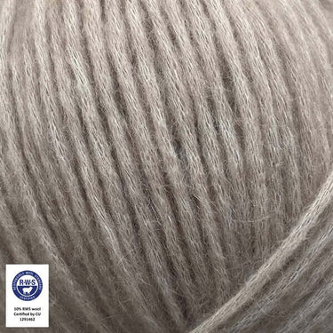 Camarose | Snefnug – Light, Soft Alpaca & Cotton Yarn, Color: 7770 SØLVGRÅ SNEFNUG RWS, Express your colour style with Snefnug’s baby alpaca, cotton, and merino blend. Light, soft yarn for handknit sweaters, vests, and accessories., Knit With Me