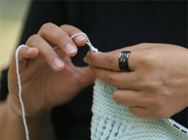 KnitPro Row Counter Ring | Elegant Knitting Accessory, Size: Size 8 - 18.2nmm, Keep track of your rows in style with the KnitPro Row Counter Ring. Made from surgical-grade stainless steel for comfort, durability, and elegance., Knit With Me