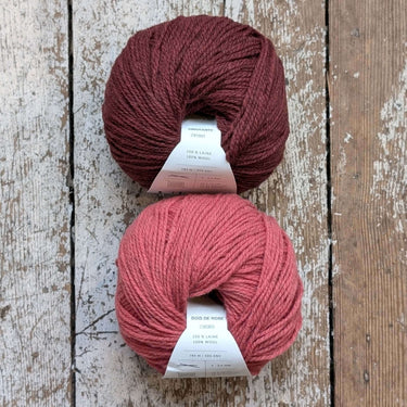 Wolfie Hat Kit | Colourwork Knitting Kit, Colour: Classic Kit 1 - Fusian/Poivre Blanc, Knitted hat kit, includes Ulysse Merino yarn and knitting pattern. A great knitting kit if you want to make your own wooly hat, a knitting hat kit at its best. , Knit W