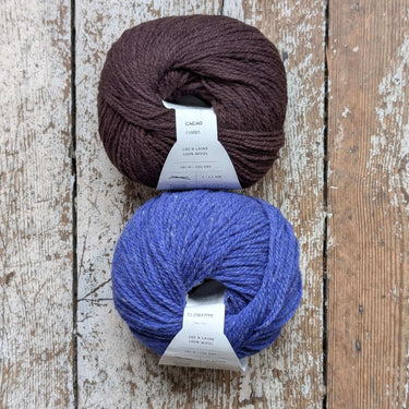 Wolfie Hat Kit | Colourwork Knitting Kit, Colour: Classic Kit 1 - Fusian/Poivre Blanc, Knitted hat kit, includes Ulysse Merino yarn and knitting pattern. A great knitting kit if you want to make your own wooly hat, a knitting hat kit at its best. , Knit W