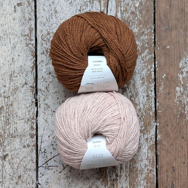 Wolfie Hat Kit | Colourwork Knitting Kit, Colour: Classic Kit 1 - Fusian/Poivre Blanc, Knitted hat kit, includes Ulysse Merino yarn and knitting pattern. A great knitting kit if you want to make your own wooly hat, a knitting hat kit at its best. , Knit W