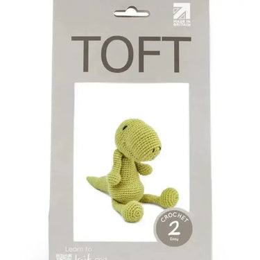 Gregor the T-REX Kit,Crochet Gregor the T-Rex with TOFT’s beginner-friendly kit. Includes wool, hook, stuffing & video tutorials, perfect for dino lovers and crafty gift-givers!