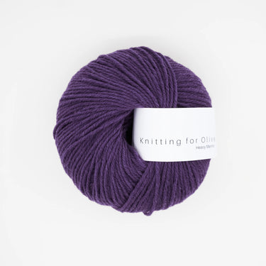 Purple Knitting for Olive Heavy Merino yarn, 100% merino wool, soft texture