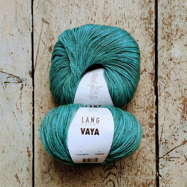 Vaya Yarn – Luxurious Cotton, Merino & Yak Blend by Lang, Color: Emerald 73, Create light, beautiful garments with Vaya yarn. A soft blend of cotton, merino, and yak, ideal for summer knitting and crochet projects., Knit With Me