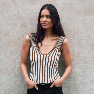 Line Top Kit Featured Pattern by Pernille Larsen as Published by Knitting For Olive The gorgeous Line Top is worked sideways as one continuous piece, back and forth. You start with a provisional cast-on and continue with the right armhole, front, left arm