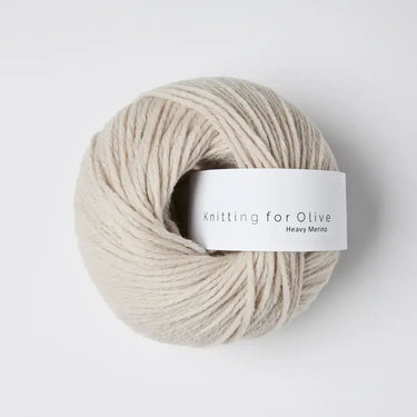 Knitting for Olive Heavy Merino yarn ball made of 100% Merino wool, soft texture, natural color, sourced from New Zealand's ethical farms.