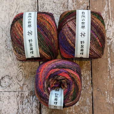 Noro | Ito | Colour Changing Yarn Barrels, colour: Toki 37, Ito is a slubby, worsted weight yarn. 100% wool yarn wound into BIG 200 gram barrels. Ito from Noro will never stop pleasing with this colour changing yarn., Knit With Me