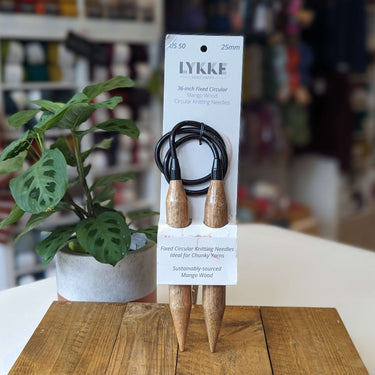 Lykke | Big Mangowood Needles | Sustainable Chunky Knitting, Needle Size: 25mm, Knit big with Lykke’s eco-friendly Mangowood needles. Perfect for chunky yarns and large projects. Handcrafted in Nepal. Ethical, beautiful, and built to last., Knit With Me