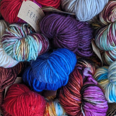 Manos del Uruguay | Franca | Hand Dyed Chunky, Color: Party, Manos del Uruguay Franca is small batch artisan yarn that is light, lofty and bouncy 100% superwash merino, super chunky single yarn., Knit With Me