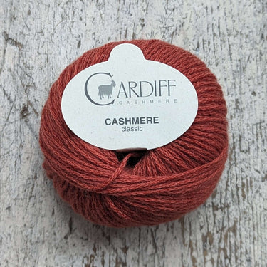Ball of Cardiff Cashmere yarn used in Sophie Scarf Kit project