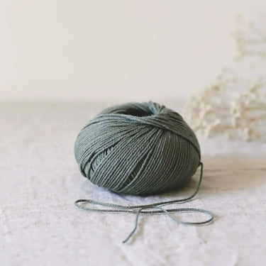 De Rerum Natura | Albertine Yarn | 4 Ply Merino Silk, Color: Armoise, Luxurious 4 ply merino silk yarn—Albertine is soft, drapey & perfect knitting wool UK for lace, baby knits & garments worn next to skin, Knit With Me