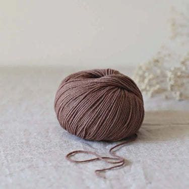 De Rerum Natura | Albertine Yarn | 4 Ply Merino Silk, Color: chocolat chaud, Luxurious 4 ply merino silk yarn—Albertine is soft, drapey & perfect knitting wool UK for lace, baby knits & garments worn next to skin, Knit With Me