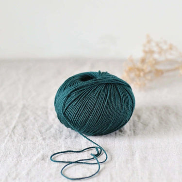 De Rerum Natura | Albertine Yarn | 4 Ply Merino Silk, Color: Cypres, Luxurious 4 ply merino silk yarn—Albertine is soft, drapey & perfect knitting wool UK for lace, baby knits & garments worn next to skin, Knit With Me