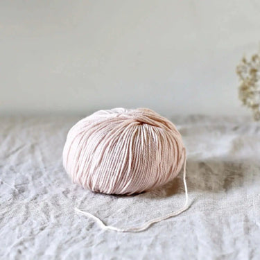 De Rerum Natura | Albertine Yarn | 4 Ply Merino Silk, Color: Tutu, Luxurious 4 ply merino silk yarn—Albertine is soft, drapey & perfect knitting wool UK for lace, baby knits & garments worn next to skin, Knit With Me