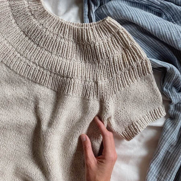 Anker's Summer Shirt | PetiteKnit | Printed Pattern in option at Knit With Me yarn shop
