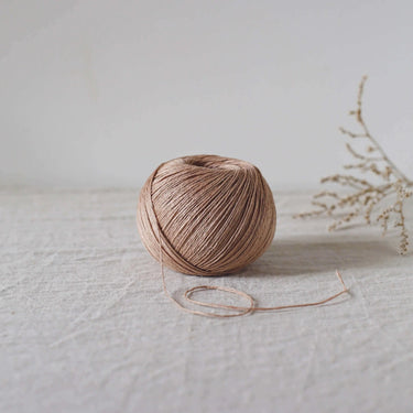 De Rerum Natura | Antigone Yarn | Silky Linen for Summer, Colour: Biscuit, De Rerum Natura Antigone is 100% linen yarn with a silky, cool feel. Perfect for summer knits like tops and cardigans. Naturally grown flax. Shop eco yarns now, Knit With Me