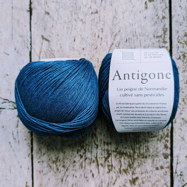 De Rerum Natura | Antigone Yarn | Silky Linen for Summer, Colour: Cobalt, De Rerum Natura Antigone is 100% linen yarn with a silky, cool feel. Perfect for summer knits like tops and cardigans. Naturally grown flax. Shop eco yarns now, Knit With Me