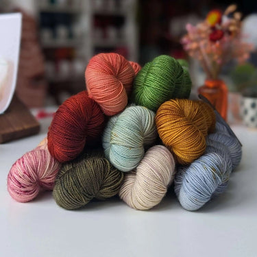 A&P Plump Sock DK Yarn | Hand-Dyed Merino Nylon Blend, Color: Opal, Ainsworth & Prin's A&P Plump Sock DK is a soft, hand-dyed yarn of 80% superwash merino & 20% nylon. 100g skein, 243m. Ideal for socks, hats & more., Knit With Me