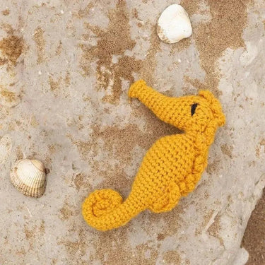 TOFT | Blanche the Seahorse | Mini Crochet Kit UK, , Crochet Blanche the Seahorse with TOFT's mini kit. Includes wool, hook & stuffing—an intermediate UK amigurumi gift from Edward’s Menagerie, Knit With Me