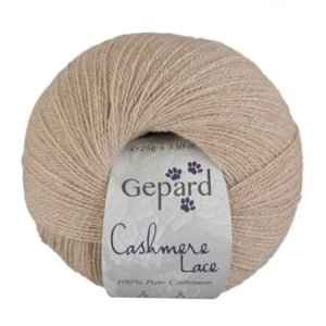 Cashmere Lace by Gepard | 100% luxurious cashmere in 143 Soft Beige option at Knit With Me yarn shop