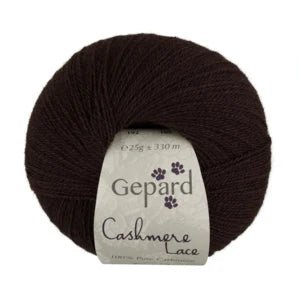Cashmere Lace by Gepard | 100% luxurious cashmere in 192 Black Espresso option at Knit With Me yarn shop