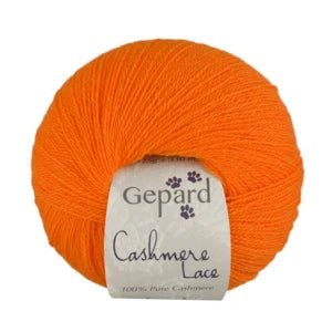 Cashmere Lace by Gepard | 100% luxurious cashmere in 218 Flame Flower option at Knit With Me yarn shop