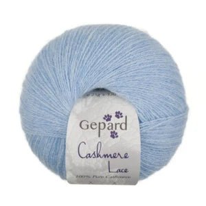 Cashmere Lace by Gepard | 100% luxurious cashmere in 712 Ice Blue option at Knit With Me yarn shop