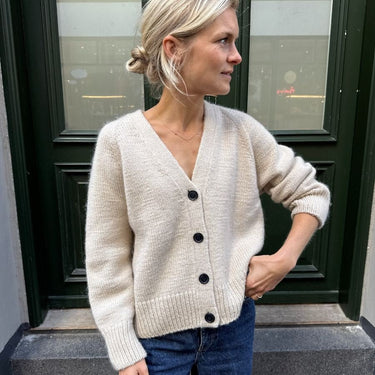 Champagne Cardigan | PetiteKnit | Printed Pattern in option at Knit With Me yarn shop