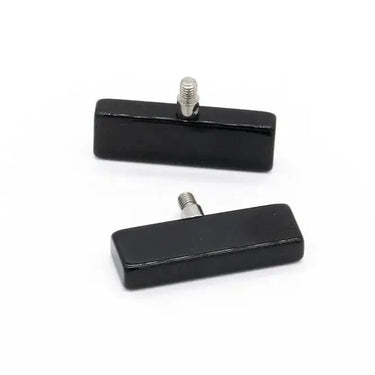 ChiaoGoo End Stoppers for interchangeable knitting cables, pack of 2, black color, essential for travel and project versatility.