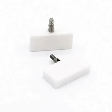 Two ChiaoGoo End Stoppers for interchangeable knitting cables displayed on a white background