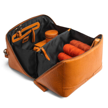 Cleo XL Project Bag | muud Premier Knitting Accessories in Whisky option at Knit With Me yarn shop