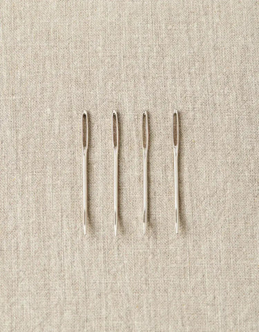 Cocoknits | Bent Tip Tapestry Needles | Easy Yarn Finishing, , Nickel-plated bent tip tapestry needles for easy seaming and weaving in ends. Ideal for all yarn weights. Pairs perfectly with the Cocoknits Maker’s Keep., Knit With Me