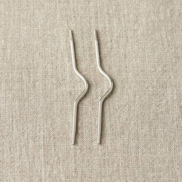 Cocoknits | Curved Cable Needle | 2.5mm Steel Set, , Set of 2 sleek 2.5mm curved cable needles by Cocoknits. Made from nickel-plated steel for smooth stitching & secure hold, Knit With Me