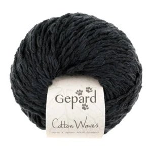 CottonWaves by Gepard in 599 Noir colour at Knit With Me yarn shop