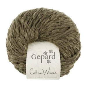 CottonWaves by Gepard in 860 Seaweed colour at Knit With Me yarn shop