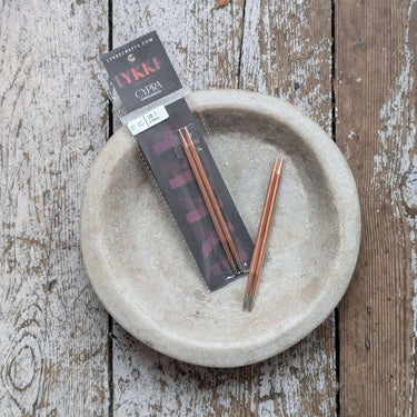 Cypra Copper Interchangeable Knitting Needle Tips, Length: 5", Lykke's Cypra needles are beautiful, premium interchangeable knitting needles made from satisfyingly smooth, pure copper —the best copper knitting needle tips., Knit With Me