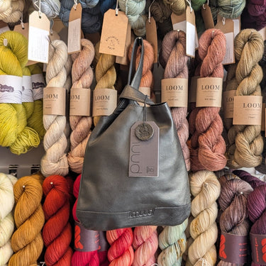 Dzana Project Bag | muud premium knitting accessories in Black option at Knit With Me yarn shop