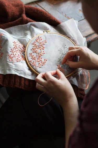 Embroidery on Knits by Judit Gummlich, , Embroidery on Knits is a hardback, 200 page, in-depth guide to contemporary stitching with and on wool, explaining every step of the process — from planning to finished project. It is a source of inspiration and kn