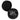Black round container with sewing pins on a white background