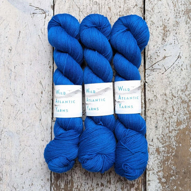 Wild Atlantic| Emer | Organic Merino Wool, Colour: Atlantic, Emer is a beautifully squishable organic merino wool. This fine base is wonderfully soft, making it the perfect match for next to skin garments and accessories. 4-ply/fingering weight 100g/400m.