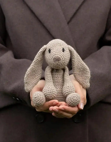 TOFT Emma the Bunny Kit | Beginner Crochet Animal Gift, , Crochet Emma the Bunny with TOFT’s best-selling beginner kit. Includes UK-spun wool, tools & pattern—perfect for gifts or first projects., Knit With Me